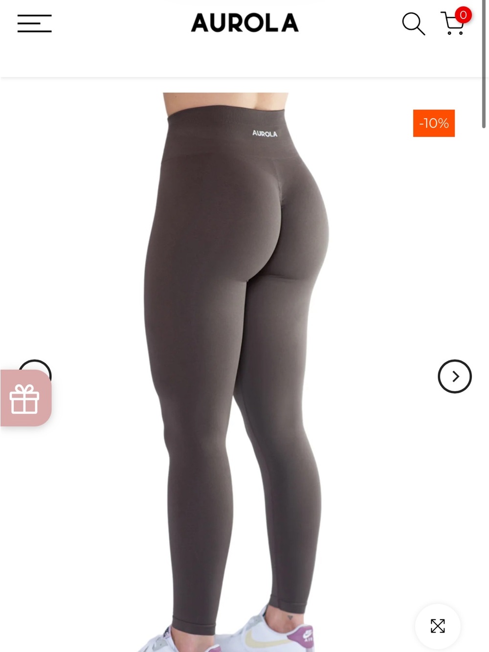 Aurola Intensify high waist scrunch butt lifting leggings in chestnut brown sz S